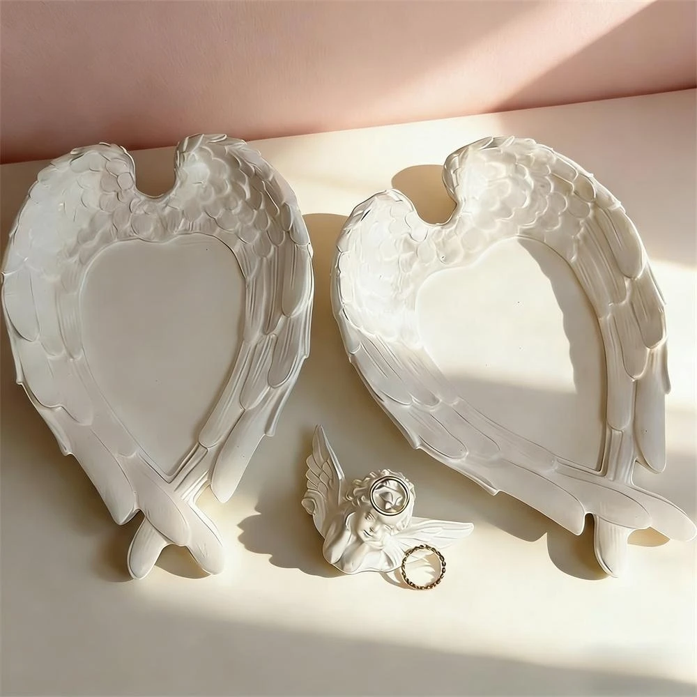 

Силиконовые формы Creative Wings для бетонных подносов, DIY формы для цементных и гипсовых изделий, подставки для украшений, подносы для хранения серег, формы для эпоксидной смолы