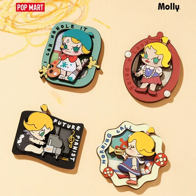 

POPMART BABY MOLLY When I Was Three Series Refrigerator Sticker Genuine Blind Box Mystery Box Guess Bag Toys Anime Action Figure
