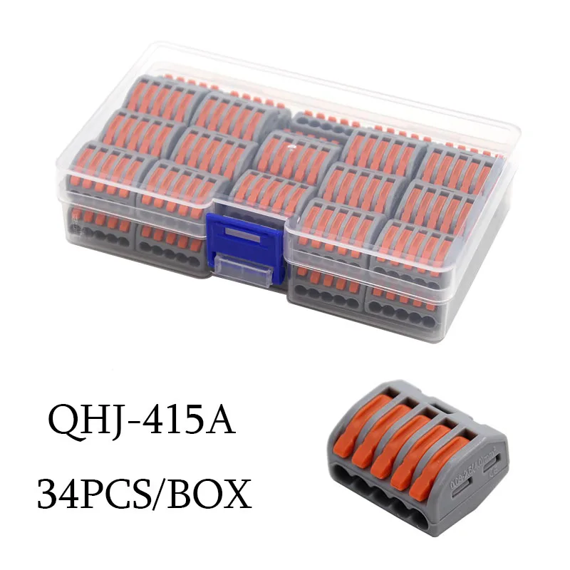 Mini-draad elektrische connector Boxed 222 LED-stripverlichting Snelle connectoren Universele compacte geleider Insteekklemmenblokken