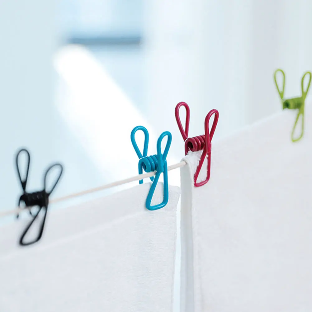 50 قطعة مقاطع الصورة الثابتة الملابس الصغيرة كليب يندبروف عدم الانزلاق ل منشفة جورب وشاح تجفيف حساسة المشبك الملابس المنزلية