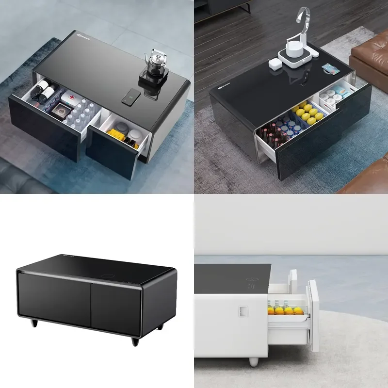 Multifunctional Smart Home Furniture Coffee Table Fridge 90L Refrigerator Smart Coffee Table with Wireless Charging