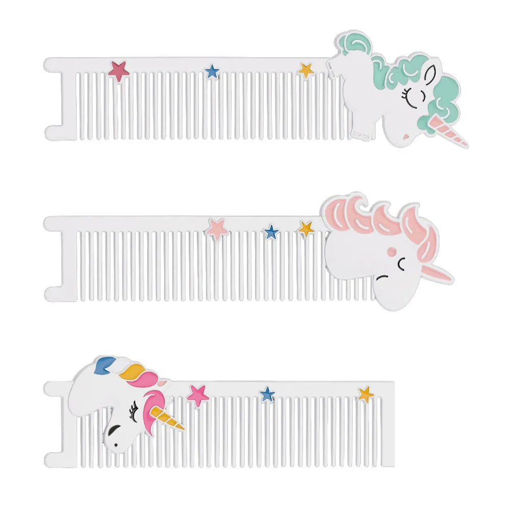 

Набор из 3 расчесок-единорогов: антистатические, прочные, портативные, стильные, для густых волос, массажные, практичные, креативные, для укладки