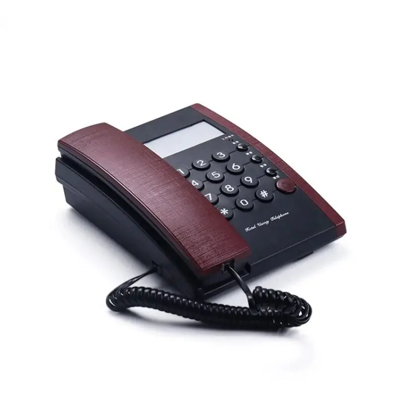 Home Office Corded Phone Telephone Desktop Wall Mountable Landline Phone with LCD Display, Redial, Call Indicator Light