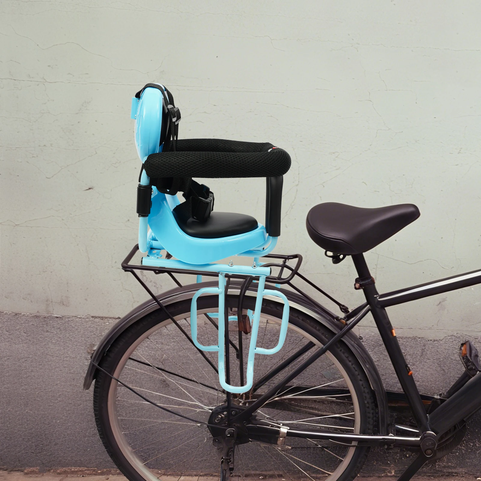 

Заднее детское велосипедное сиденье с ремнем безопасности, защитное заднее сиденье для родителей и детей с подушкой, U-образные защитные ограждения, водонепроницаемость