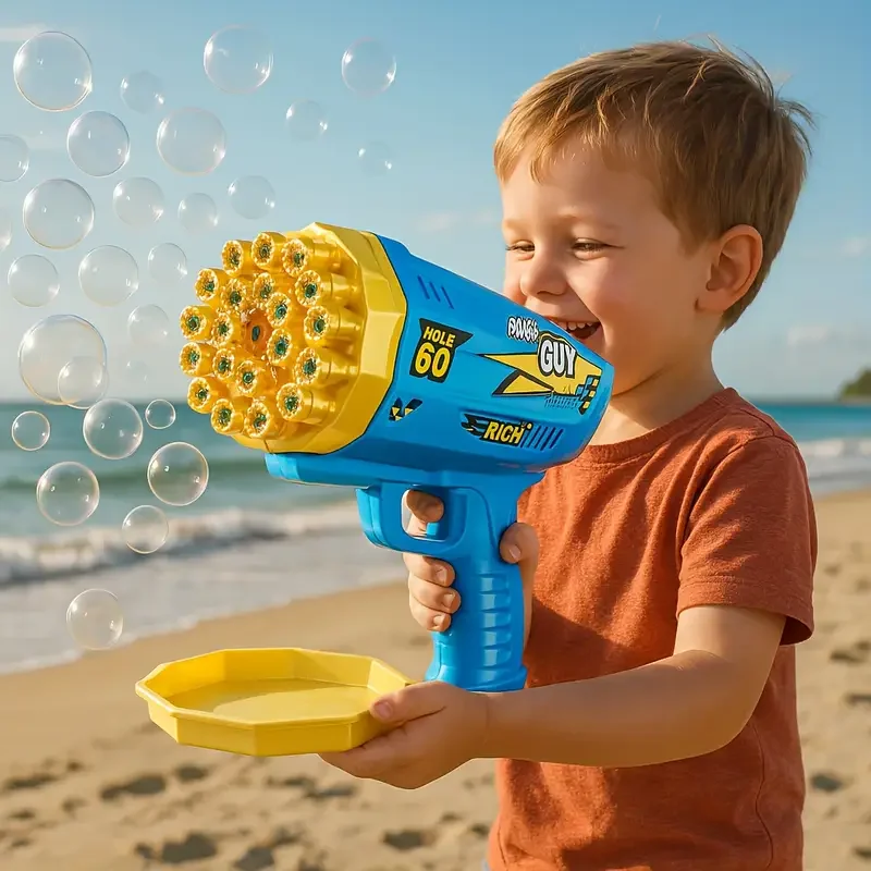 Bubble toys are a must-have for summer outdoor activities. With 60 large bubble holes, they can instantly create a dreamy bubble