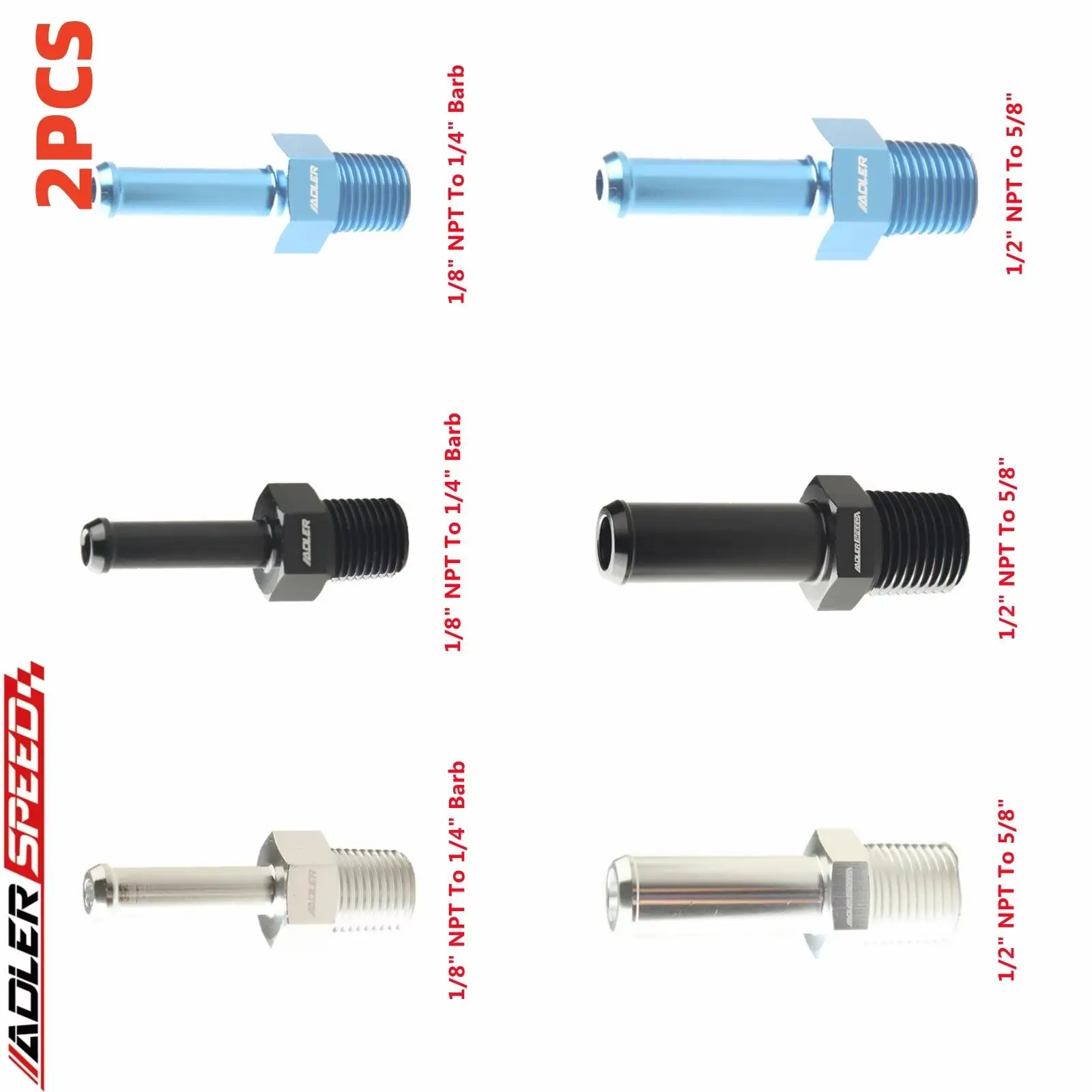 2PCS 1/8" Npt To 1/…