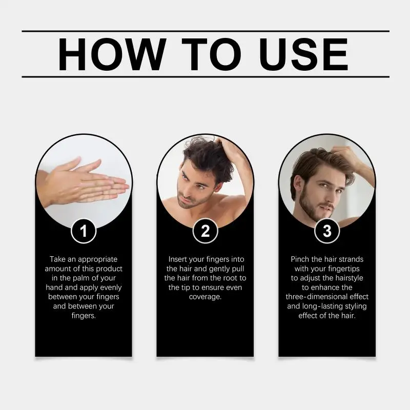 Barber Grade Hair Clay Strong Hold Matte Finish Wax Natural Look Model Lasting Design for Men Hair Styling