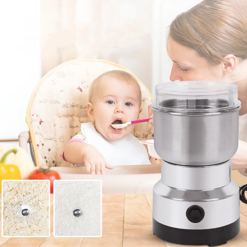 Mini Electric Grinder Household 300ml Ultrafine Baby Food Pulverizer Coffee Grinder Spice Pepper Grinder Grain Mill 4 Blades