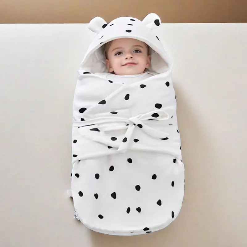 cobertor-de-bebe-recem-nascido-com-bolinhas-quente-e-grosso-para-outono-inverno-manta-de-algodao-100-cor-pura-com-ziper-acessorio-de-cama