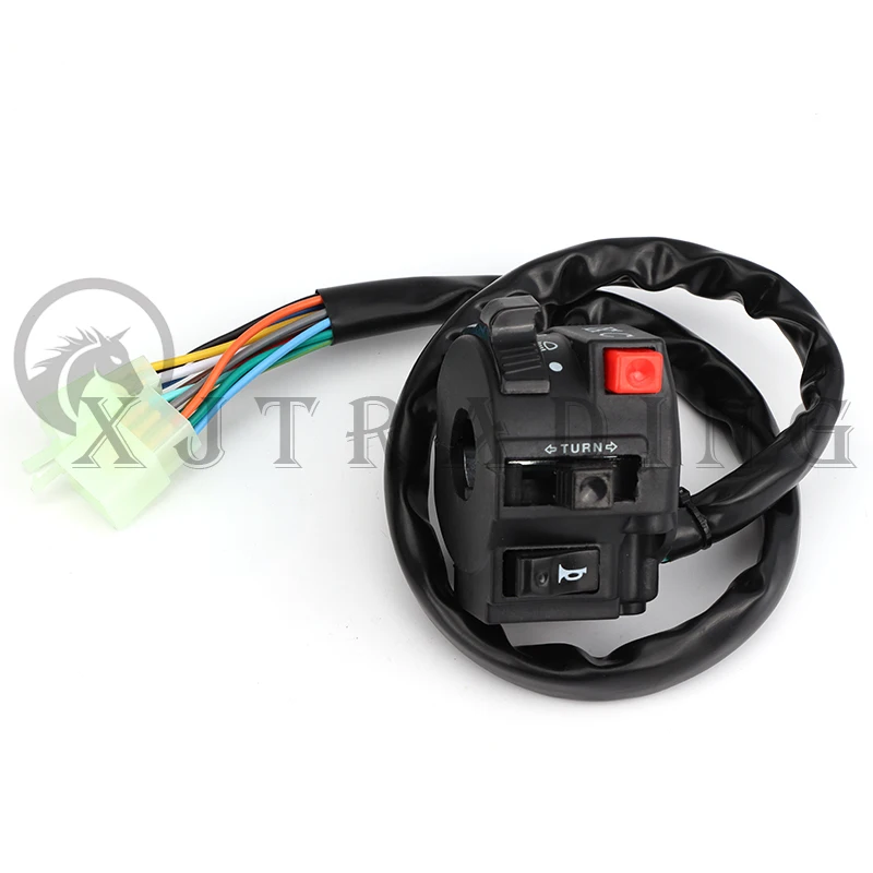 Motorcycle Light Hi-Lo Beam Kill Electric Start Turn Horn 5-Function Switch with Choke Lever for ATV Buggy Quad Bike 4 Wheeler