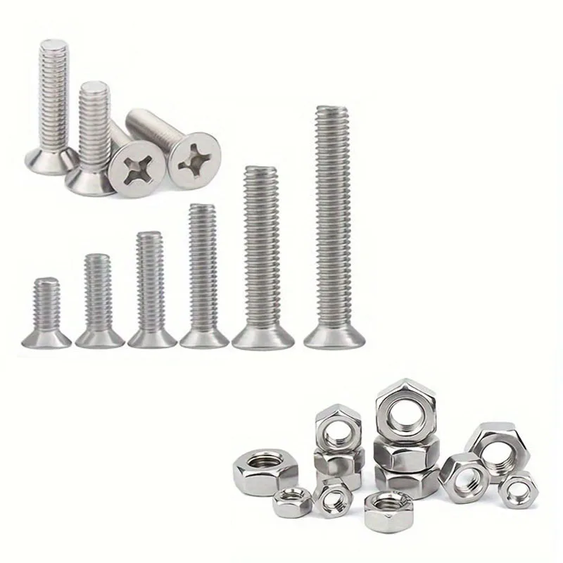 220/335pcs Stainless Steel Screw Kit (M3&M4): Phillips Countersink with Nuts, For Home/Workshop/DIY, Ideal Gift for Enthusiasts image 5