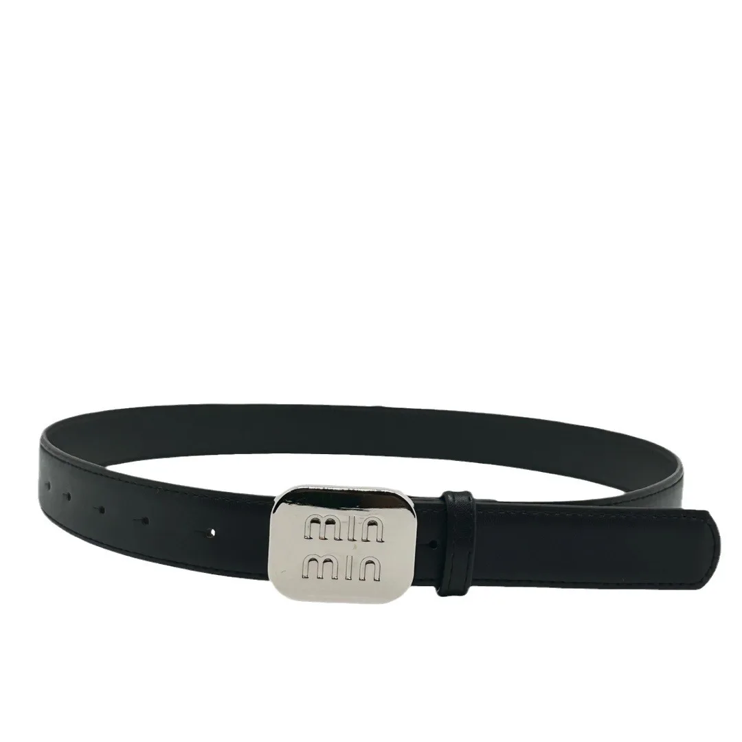 여성을위한 럭셔리 브랜드 가죽 벨트 디자이너 합금 버클 허리 스트랩 여성 청바지 바지 드레스 허리띠