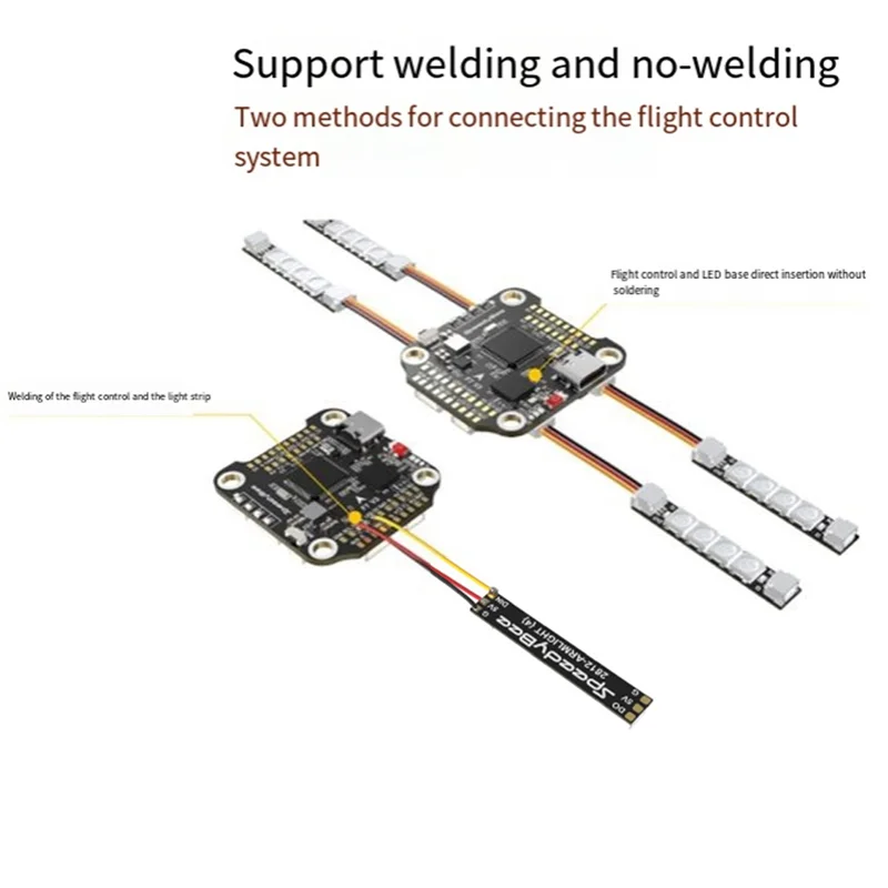 ABZZ-4PCS Programmable 2812 Arm LED Light Armlight 5V RGB For RC FPV Racing Freestyle Whoop Drone Quadcopter Runcam