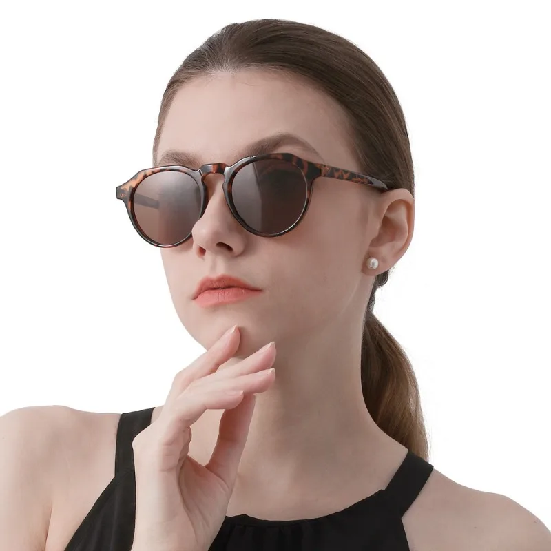 Vintage UV Resistant Polygonal Sun Glasses Unisex Fashion Polarized Sunglasses with Color Film Plastic Driving Glasses Wholesale