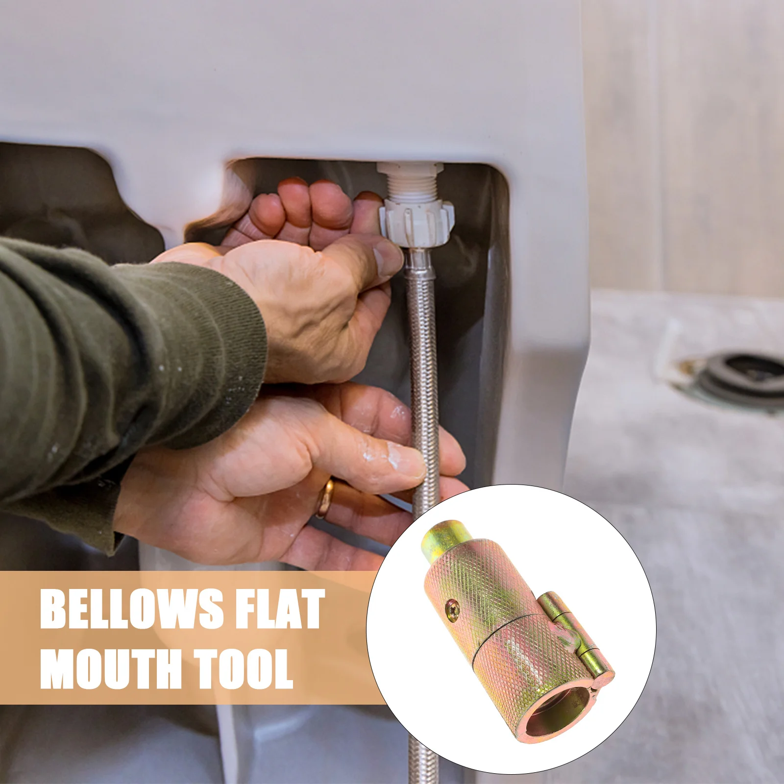 

Corrugated Bellow Interface Maker Carbon Steel Flat Mouth Tool Durable Small Portable for Washbasin Toilet Water Supply Hot