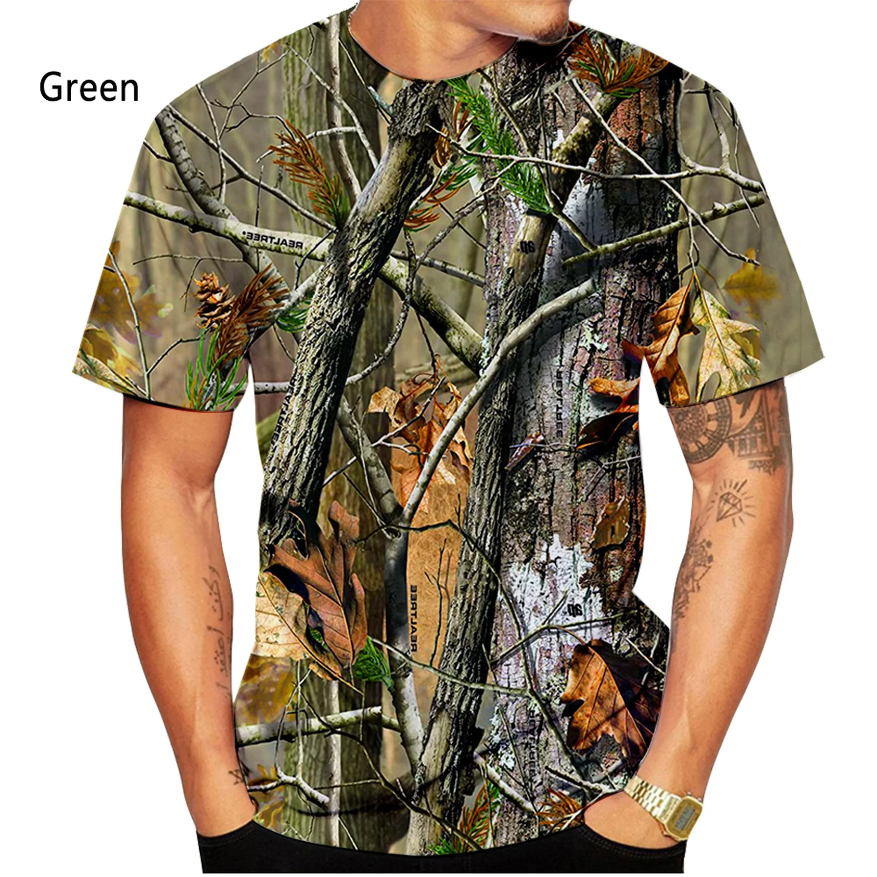 Summer Fashion 3d Camouflage Print Unisex Casual Short Sleeve T-Shirt