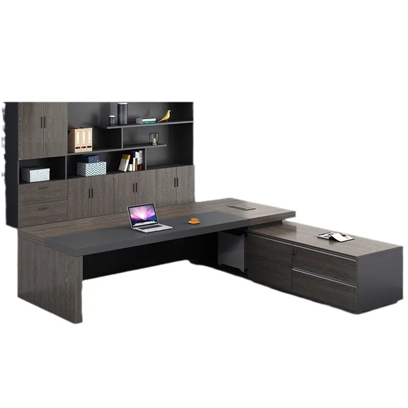 High-end boss office and chair combination manager  president desk supervisor desk simple modern office furniture large