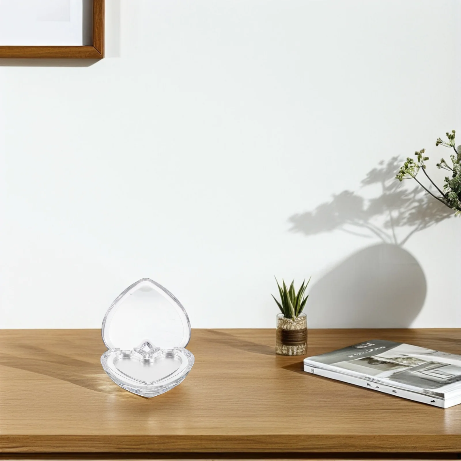 لوحة مكياج على شكل قلب، حاوية شفافة فارغة لبودرة سائبة، خافي عيوب البشرة، صديق للسفر، قابل لإعادة الملء #3