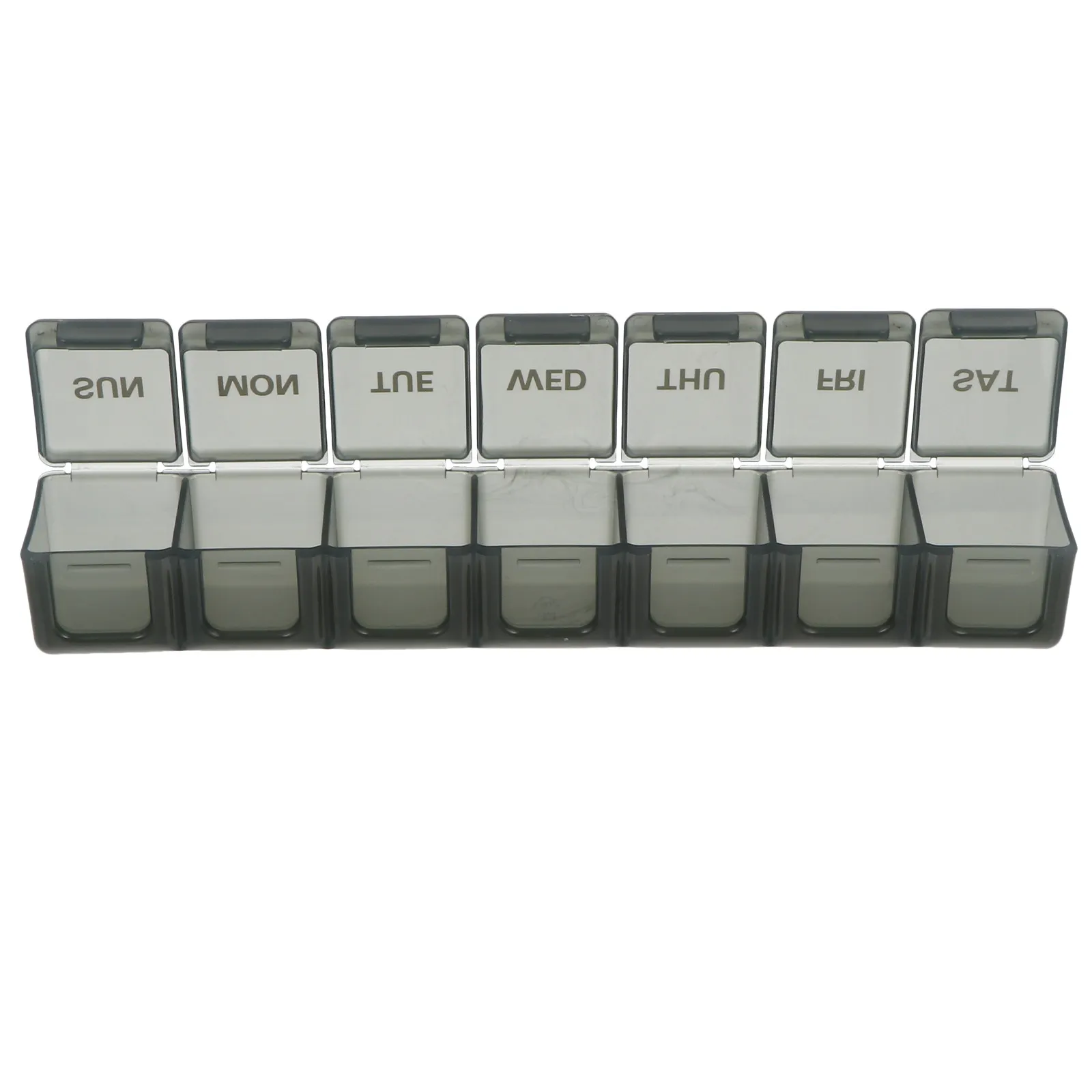 7-Day Weekly Pill Box Portable Transparent Medicine Storage Container Lightweight Airtight Seal Dustproof Moistureproof Travel