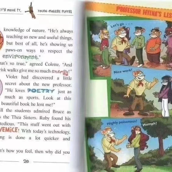 16 książek kobieca powieść literacka Geronimo Stilton Thea Stilton Mouseford Academy książka obrazkowa dzieci angielski komiks w wieku 7-12 lat