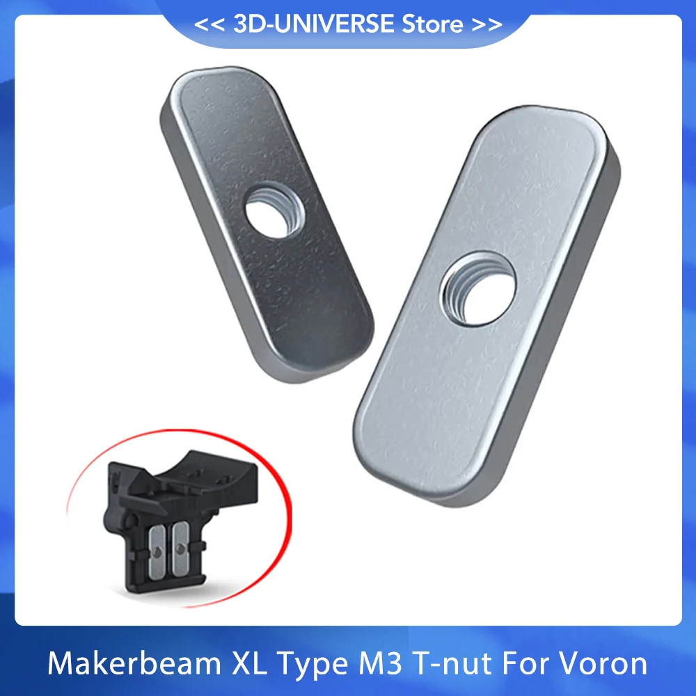 

Makerbeam XL Type M3 T-nut For Voron V0 V0.1 V0.2 3D Printer DIY Project Fasteners Screws Nuts Voron 0.1 X Belt Nut