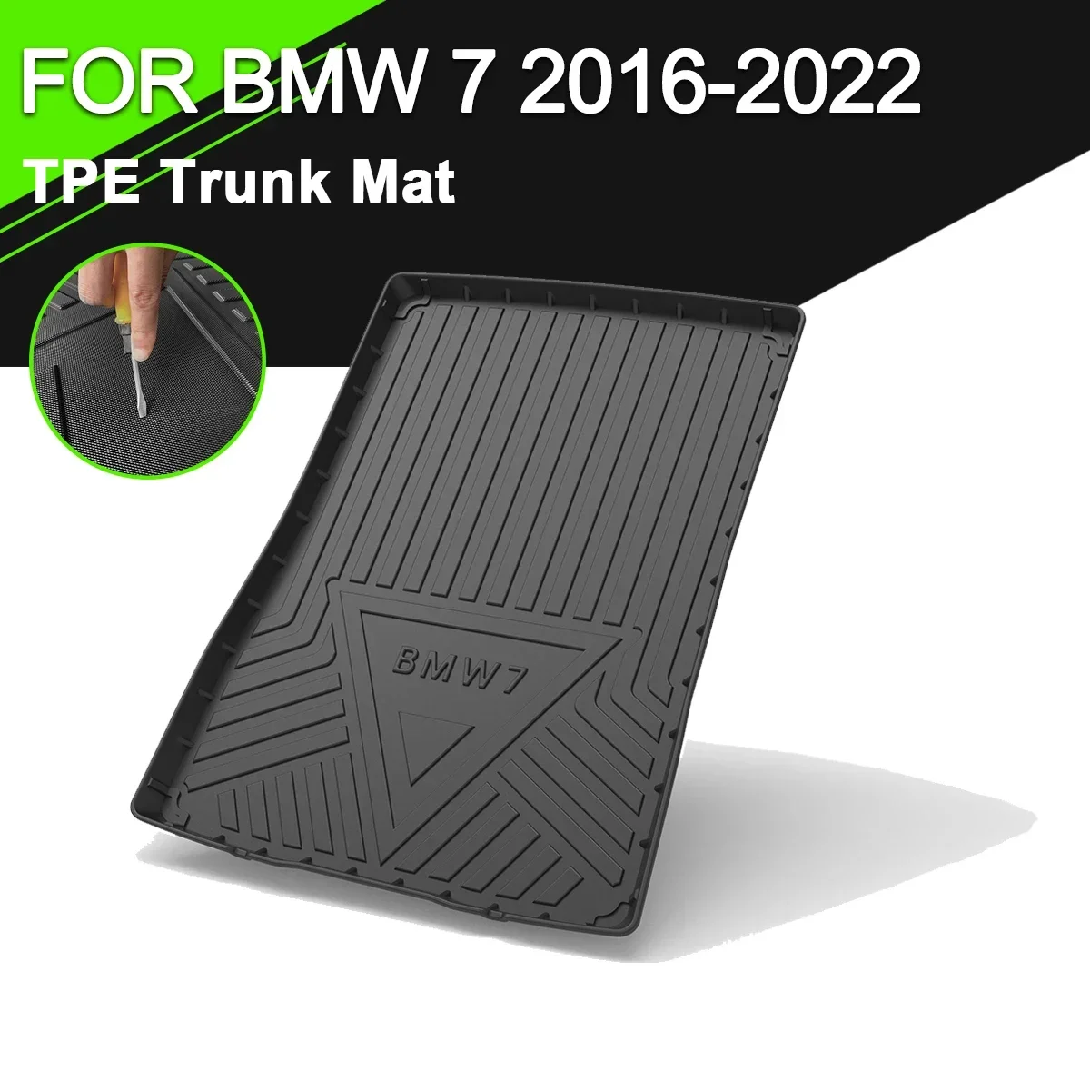 

Car Rear Trunk Cover Mat TPE Waterproof Non-Slip Rubber Cargo Liner Accessories For BMW 7 Series 2016-2022