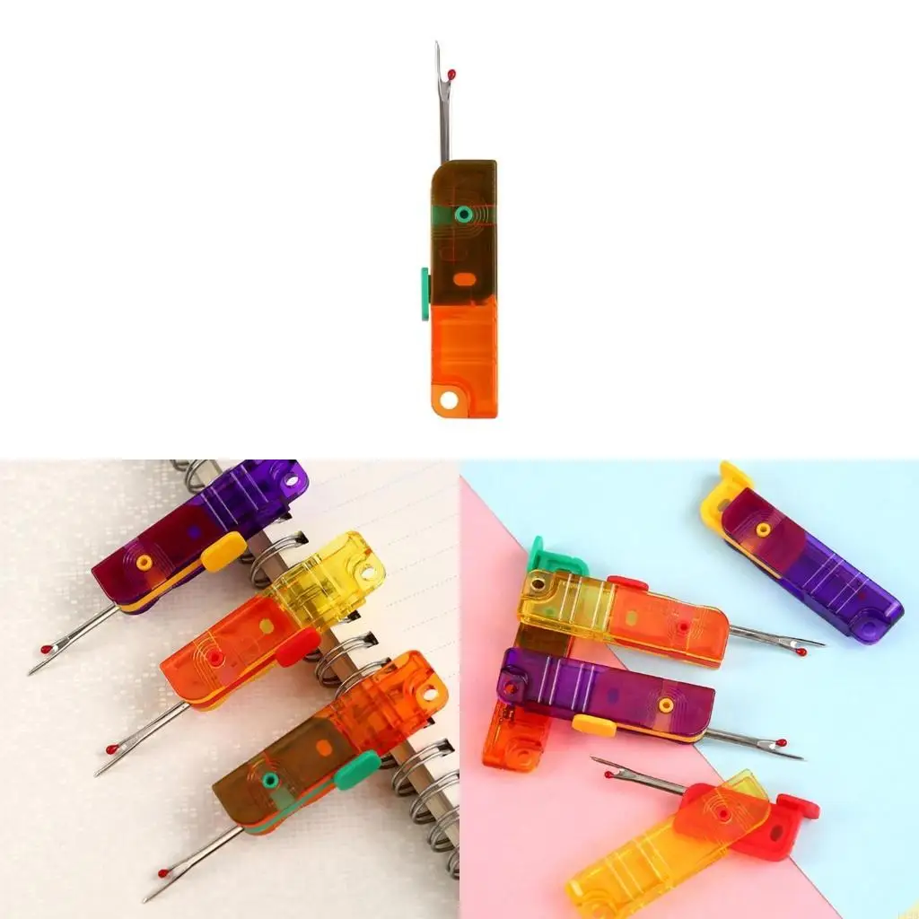 F19B Portable Foldable Seam for Sewing Crafting, Needle Work Pattern and Removing Thread, Embroidery Hems and Seams