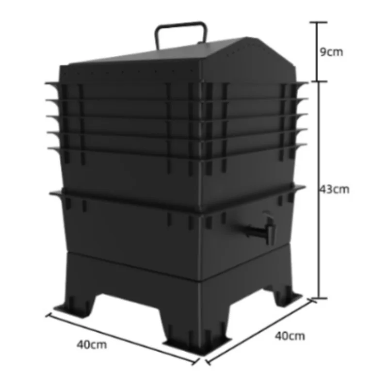 

5-Tray Worm Composter Worm Compost Bin Outdoor and Indoor Sustainable Design Worm Farm Kit for Recycling Food Waste