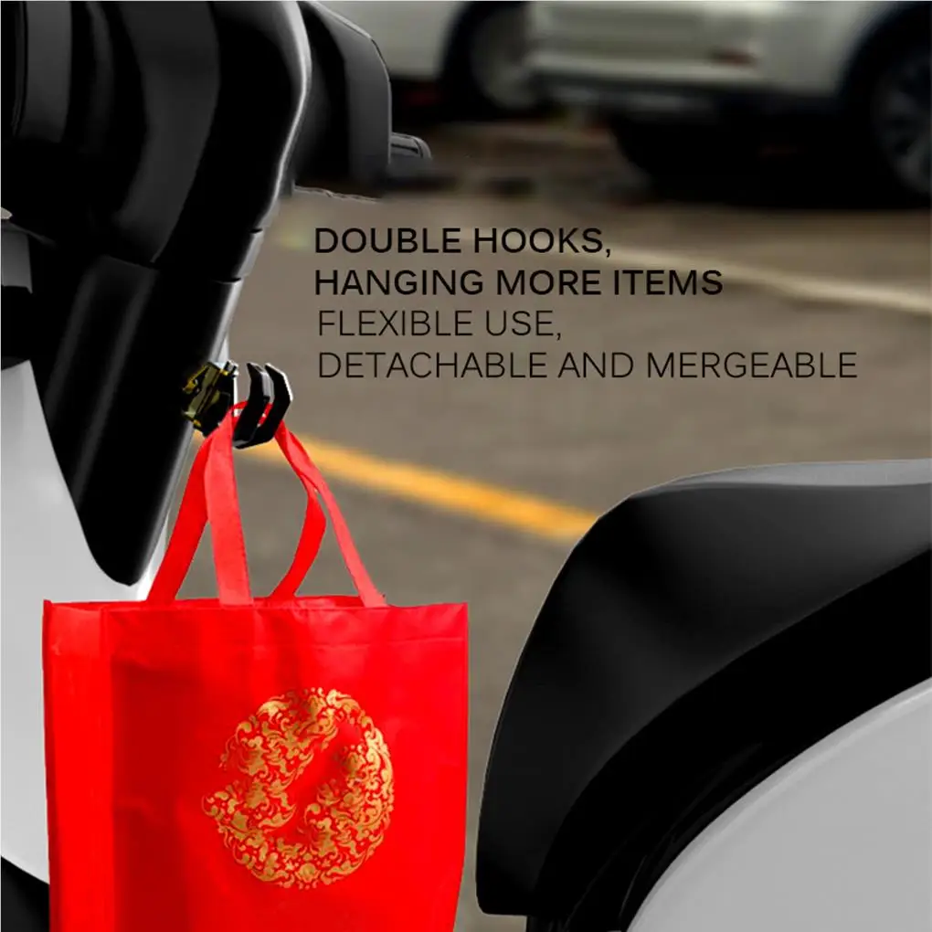Electric Scooter Hooks Simple Bike Shelf Tube Storage Hanger Buckle Hooks Hooks Ebikes Portable Double Metal Helmet Rack
