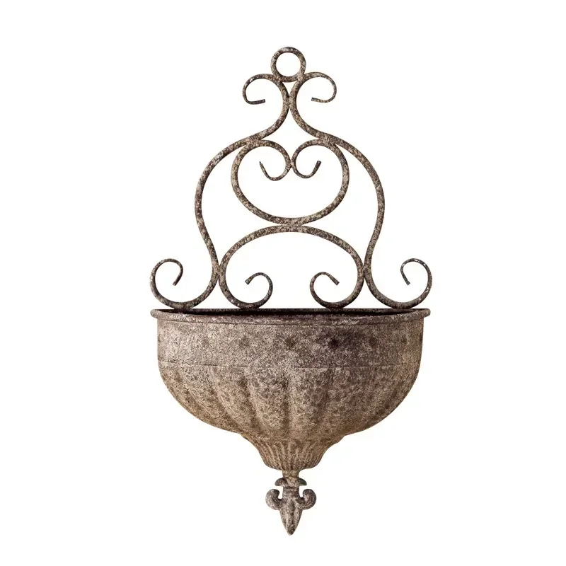 

Background wall green plants placed wall decorative vase