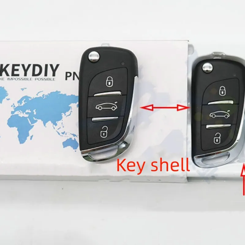 1pcs Car Key Shell VVDI Remote Shell KD Flip Key Case DS Type Key Shell Cover for KD Xhorse VVDI TY90 Remote Replace Key Shell