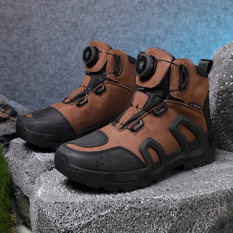 

Motorcycle protective riding boots new unisex four seasons anti slip wear-resistant high top comfortable off-road cycling shoes