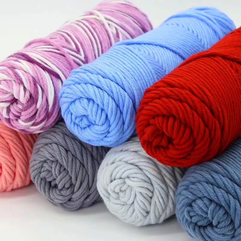 8 Strands Milk Cotton Baby Yarn DIY Knitting Material 100g Handmade Scarf Gloves