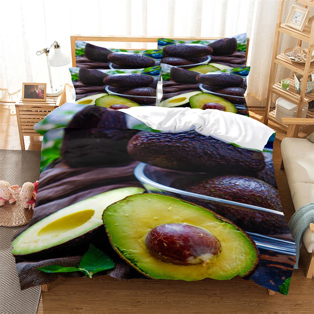 

Avocado Fashion Bedding Set 2/3pcs 3D Digital Printing Duvet Cover Sets 1 Quilt Cover + 1/2 Pillowcases US/EU/AU Size