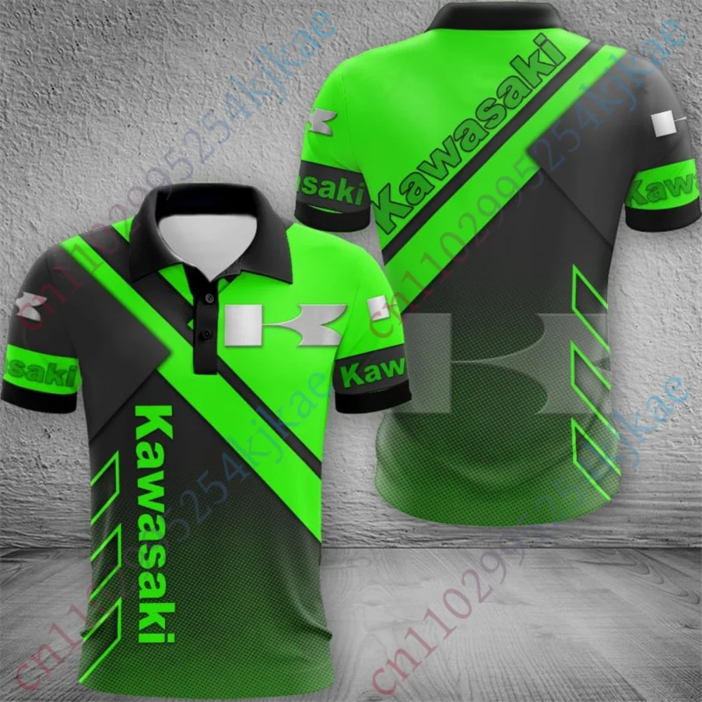 

Рубашки и блузки поло Kawasaki, футболка с коротким рукавом для мужчин, одежда, футболка, повседневная дышащая одежда для гольфа, быстросохнущий топ в стиле аниме