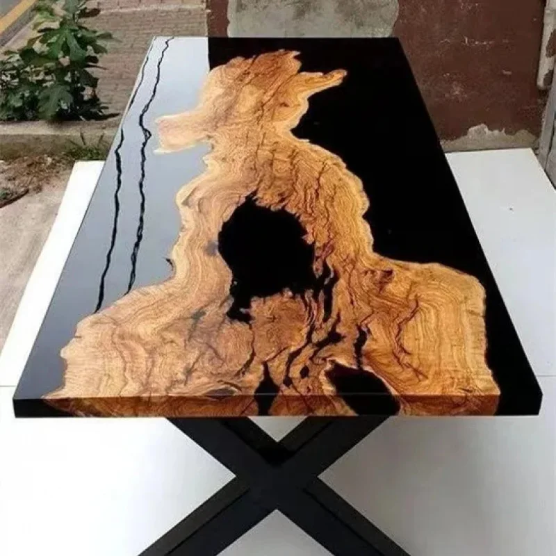 custom.Factory Direct Customized Luxury Design Kitchen Dinner Restaurant Resin Epoxy Dining River Table
