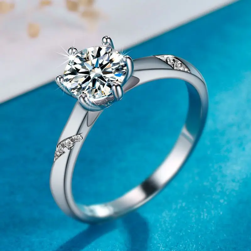 Кольцо Psychic D-color 2ct Moissanite, женское PT950 Platinum - Роскошный психоблайзер, блеск 2ct для повседневной элегантности