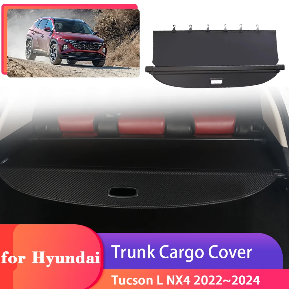 Car Trunk Cargo Cover for Hyundai Tucson L NX4 2022~2024 2023 Blinds Security Shield Rear Curtain Partition Privacy Accessories