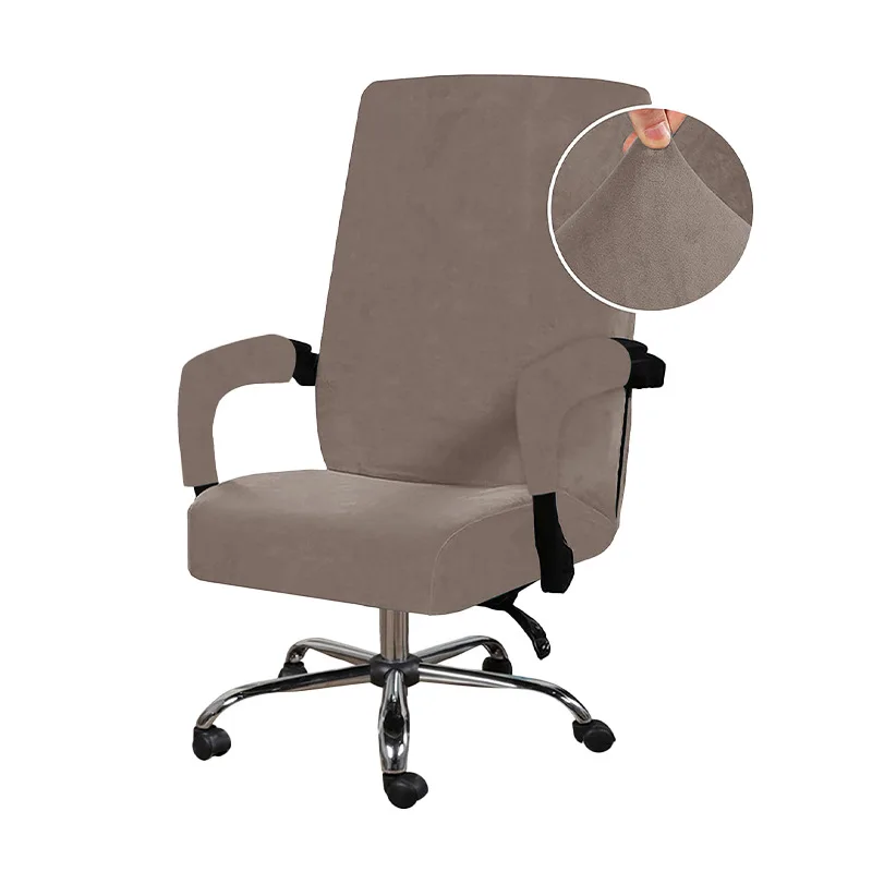 

Solid Silver Fox Fur Chair Cover with Advanced Texture Wear-resistant and Dustproof Chair Cover Office Seat Covers Fundad Sillas