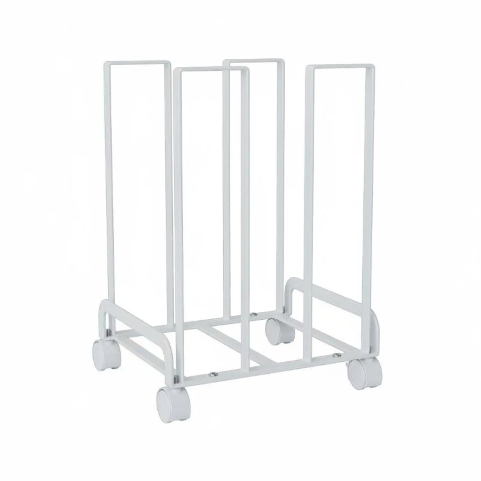 Space Saving Storage Cart on Wheels for Flat Pack Boxes Carbon Steel Holder for Kitchen Office Garage