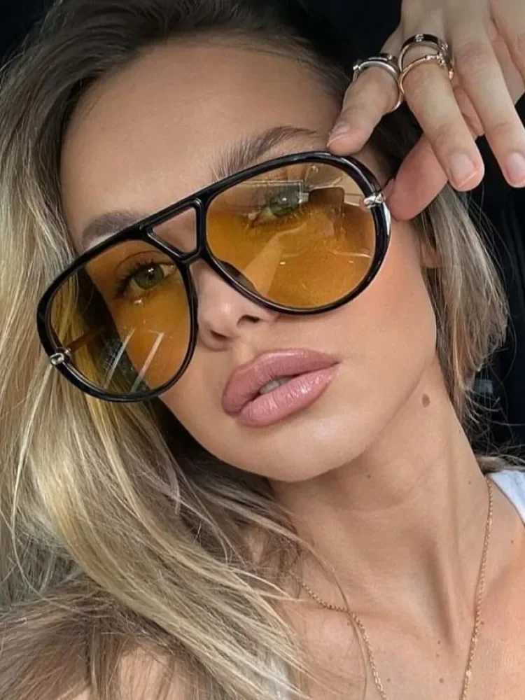 Винтажные Ретро Металлические Двойные Мосты Круглые Солнцезащитные Очки Женские Брендовые Модные Панк Градиентные Оттенки Трендовые Солнцезащитные Очки UV400