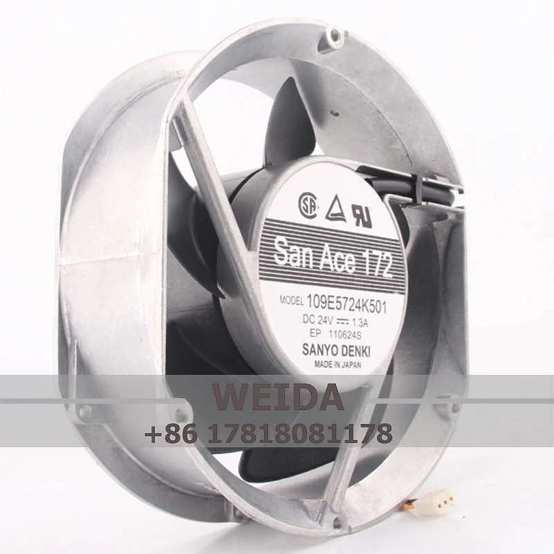 

Case Fan Dual Ball Bearing for SANYO 109E5724K501 172X51MM DC24V 1.3A 17251 Cooling Fan