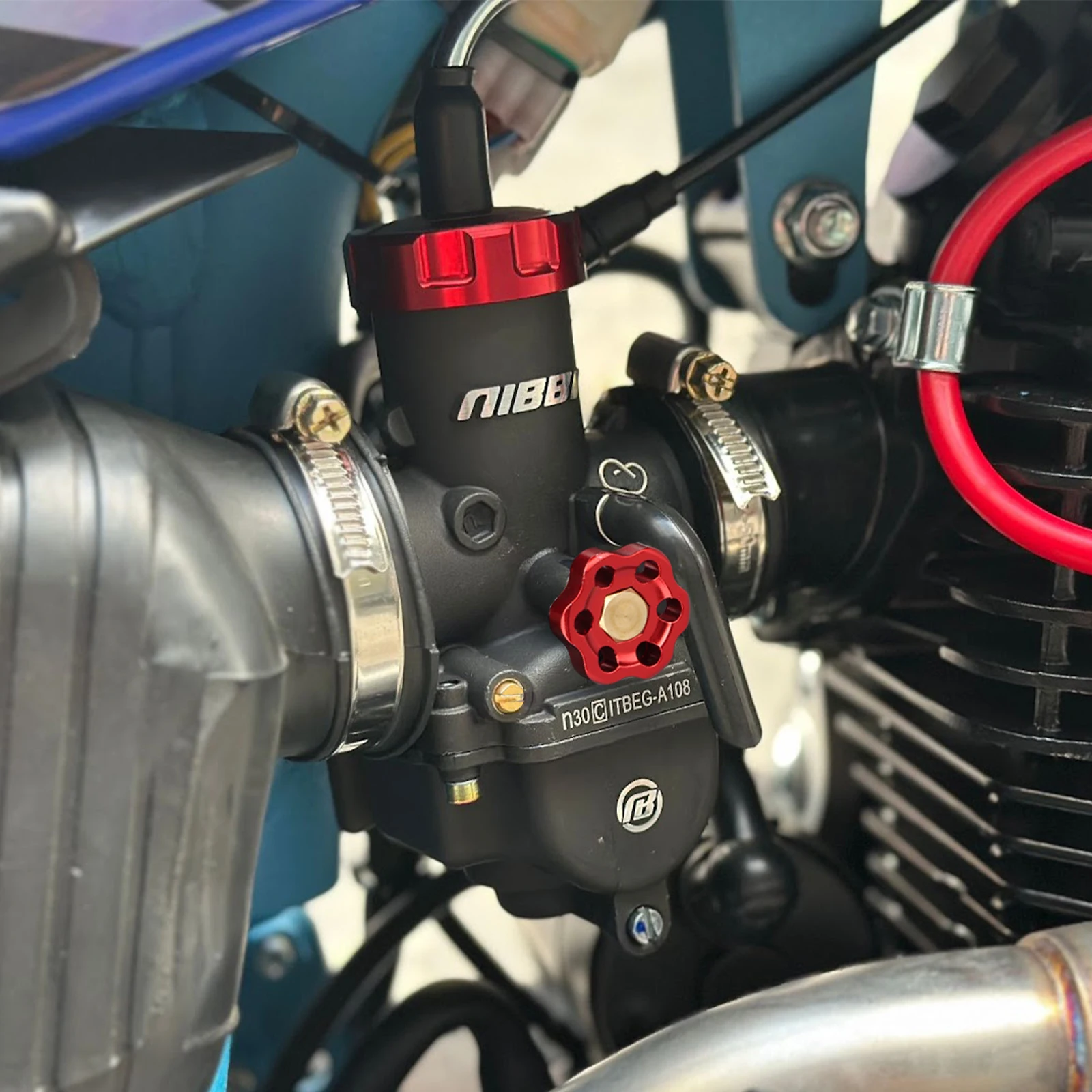 NIBBI Motorrad PEZ 30mm Flansch-Rennvergaser PE30 Power Jet Carb Passend für Yamaha Suzuki Honda 250cc-300cc Motocross Dirt Bike – Detail 2