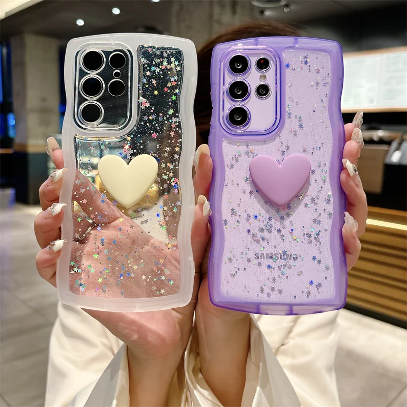 High-end sense of solid color love mobile phone case for Samsung Galaxy S21 S21Plus S21Ultra S21FE S22 S22Plus S22Ultra