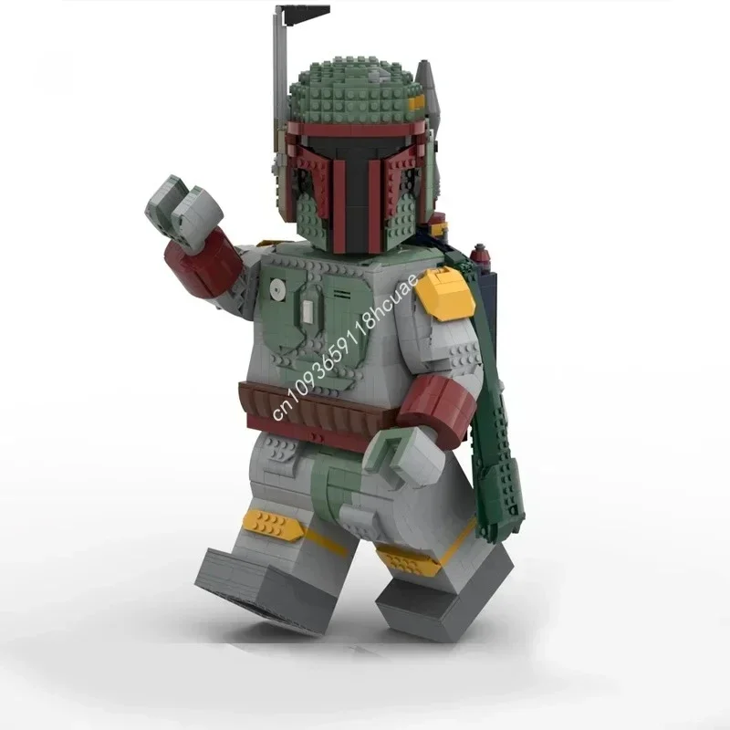 2526PCS MOC Space War Hunter Mega Figure Fits Official Helmet Model DIY Creative Display Assembly Building Blocks Birthday Gift