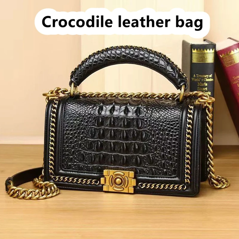 

Crocodile Leather Bag Luxury DIY Brand Animal Dermis Bags