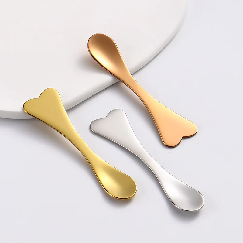 Halve maan vorm gezichtscrème lepel 304 roestvrij staal gezichtsmasker lepel schoonheid huidverzorging tool