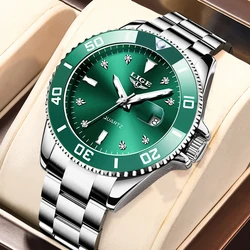 LIGE 2024 New Waterproof Watch Men Fashion Business Watch Men Top Brand Luxury Sports Date Quartz Chronograph Relogio Masculino