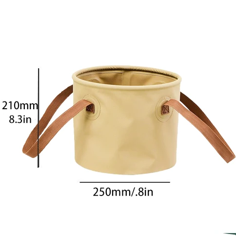 Foldable Water Bucket Portable 10L Camping Ice Basket With Handles For Outdoor Picnic Hiking Fishing Storage