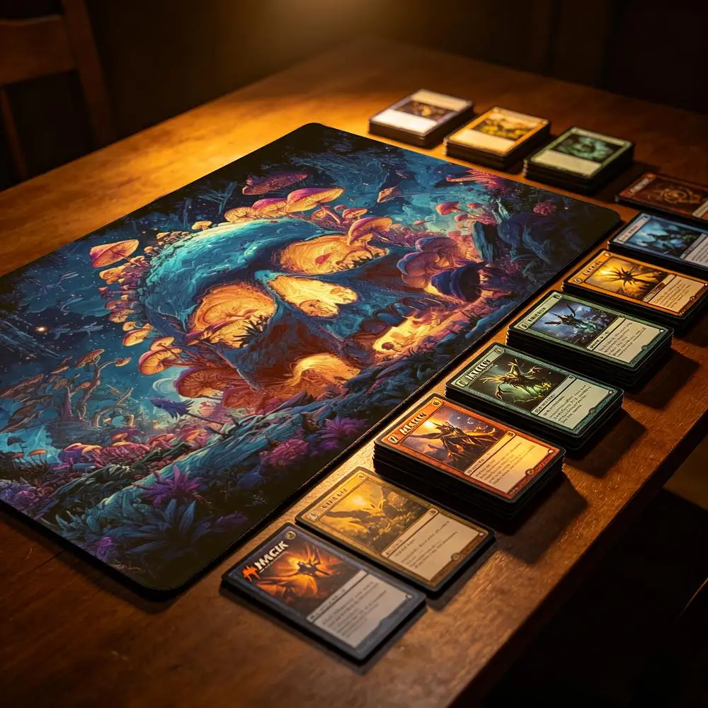 35X60CM Fantasy Skull Mouse Pad Non-Slip Magic Zones Card Playmat Tabletop Rug Game Mat  Duel Commander Gaming Deskmat Beginner